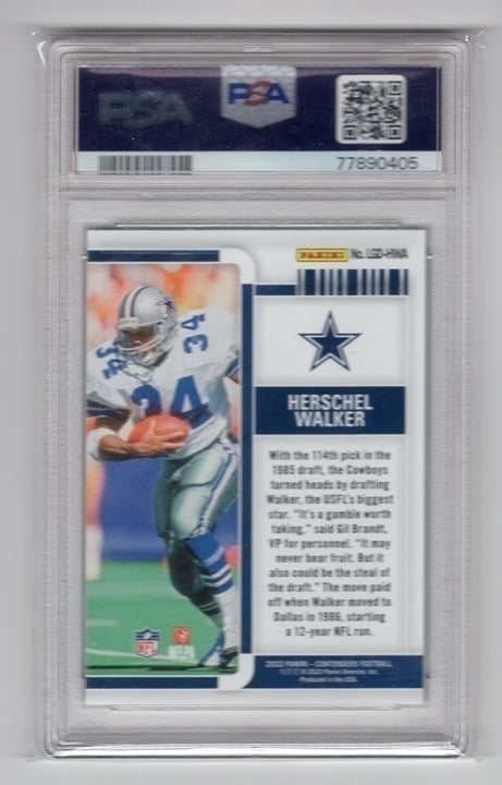 Herschel Walker 2022 Contenders Legend Contenders-Emerald PSA 10 #LGDHWA