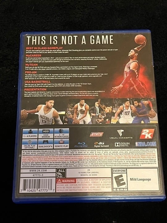NBA 2K17 PS4 Playstation 4  2K Sports Excellent Condition - Paul George