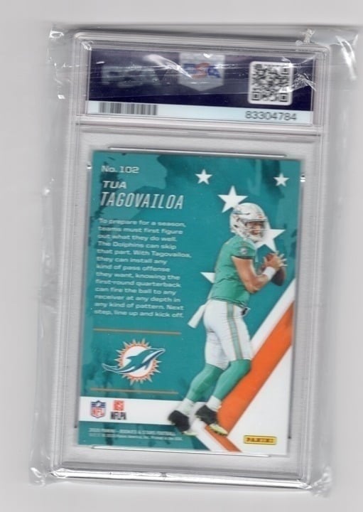 Tua Tagovailoa 2020 Panini Rookies &amp; Stars PSA 9 #102