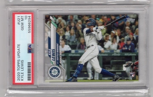Kyle Lewis 2020 Topps Update Rookie Card PSA 10 #U21