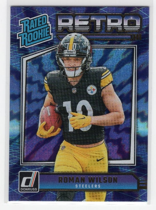 Roman Wilson 2024 Panini Donruss Football Rated Rookie Retro RC #18